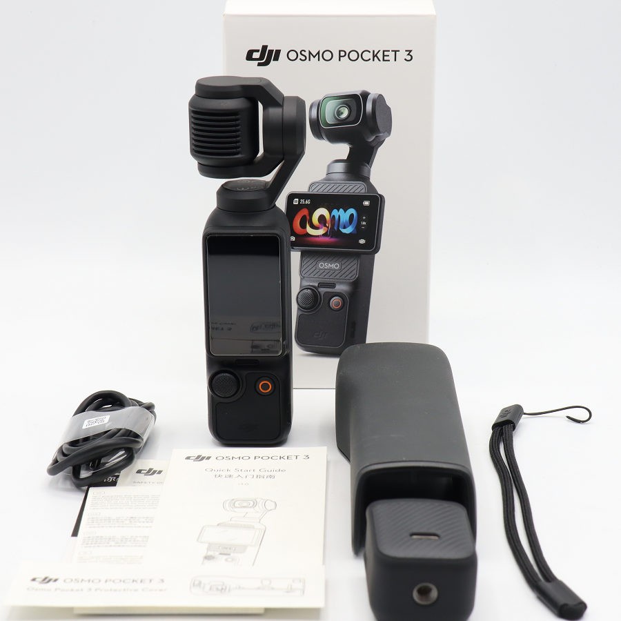 【美品】DJI Osmo Pocket 3 OP9923 3軸安定器 1inCMOS検出器積み上げる 4K相応う ポケットジンバル 動き写真器 本体 【中古】