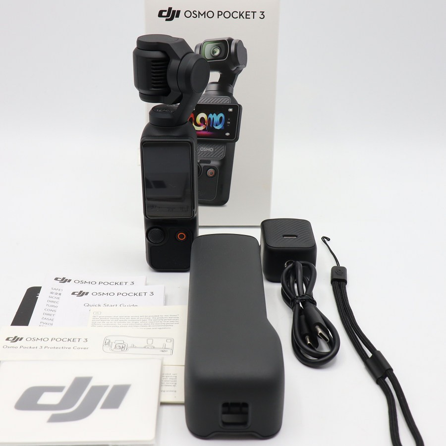【美品】DJI Osmo Pocket 3 OP9923 3軸安定器 1inCMOS検出器積み上げる 4K相応う ポケットジンバル 動き写真器 本体 【中古】