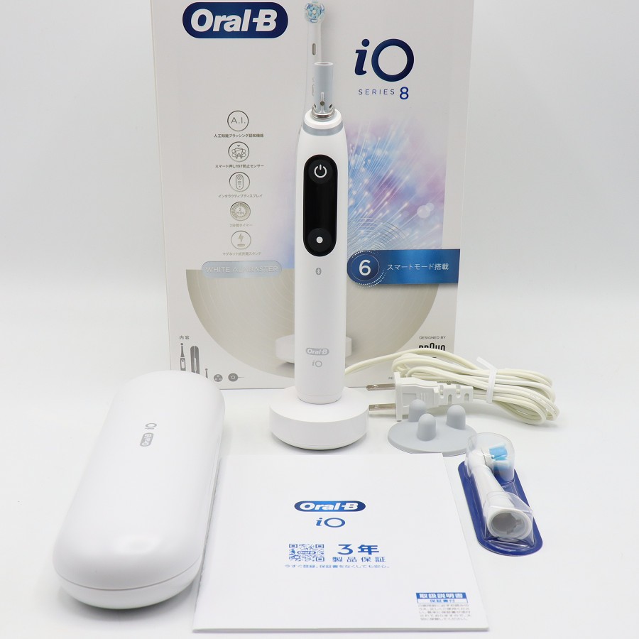 【百貨店SALE！制限事項引き換え証】【美品】赤銅色 口述試験B iO8 iOM82A11BCWT-W ホワイトアラバスター 電動歯刷子 本体 【中古】