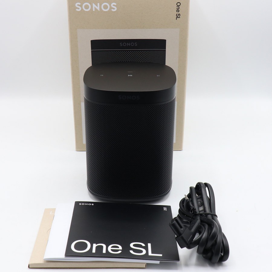【百貨店SALE！押さえるクーポン券】【美品】Sonos One SL ONESLJP1BLK 黒いこと 無線電話金棒引き AirPlay2相応う ホームシアターサラウンドシステム 本体 【中古】