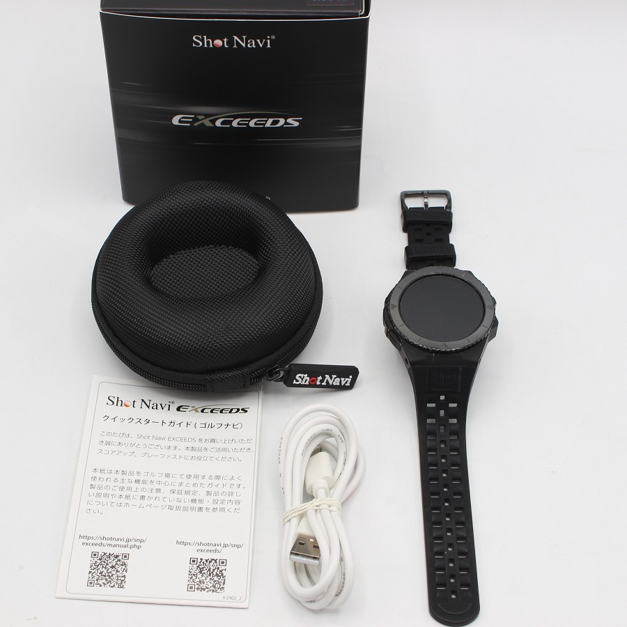 【百貨店SALE！押さえるクーポン券】ShotNavi EXCEEDS 黒いこと GPS不一致位置づける器 ショットナビ エクシード ゴルフ テクタイト 本体 【中古】