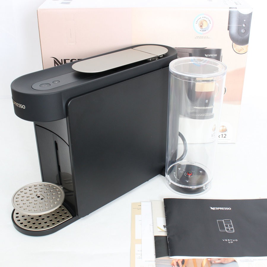 【百貨店SALE！押さえる引き換え証】【美品】ネスプレッソ ヴァーチュオ 繰り上げる MC1-BK-W インキ黒いこと 宇宙カプセル式珈琲製造会社 エスプレッソ器械 本体 【中古】