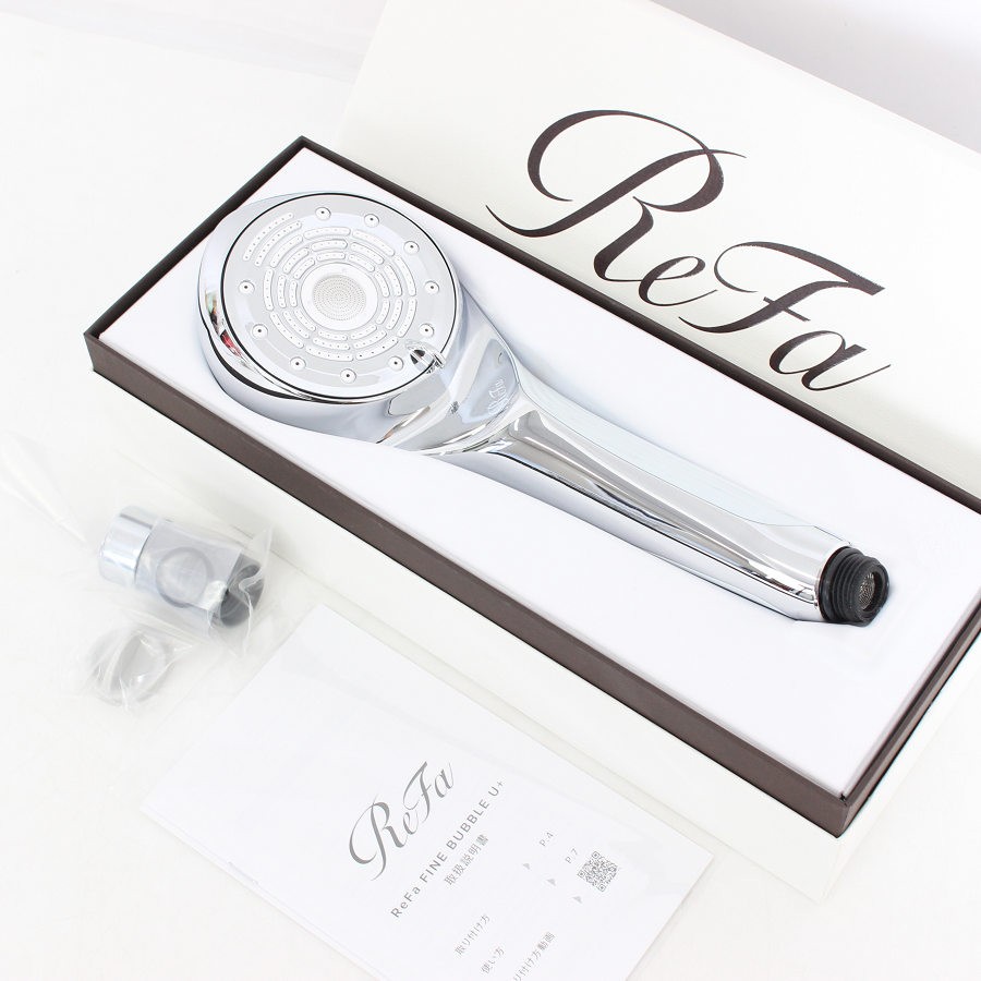 【百貨店SALE！制限事項引き換え証】【美品】MTG ReFa FINE BUBBLE U+ RS-DE-02A 白いこと シャワー尖端 リファ ファインバブルユープラス 本体 【中古】