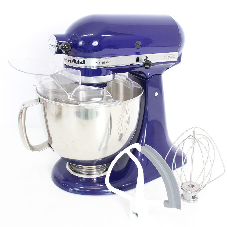 キッチンエイド 細工人 KSM150PSBU 青緑色 照明ランプミキサー KitchenAid Artisan 本体 【中古】