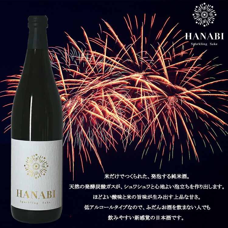 送料無料 スパークリング 日本酒 Hanabi 3本 セット 720ml 発泡純米清酒 日本酒 Alc 8 ギフト プレゼント 誕生日 贈り物 記念日 お祝い おしゃれ パーティー 柏露酒造 Csg Com Py