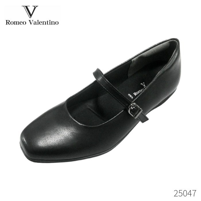 【楽天市場】ロメオ バレンティノ Romeo Valentino ストラップ パンプス 痛くない シンプル 軽量 防滑 撥水 スクエアトゥ ...