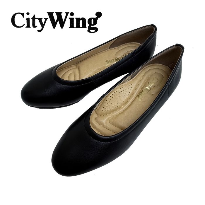 City Wing シティウィング ローヒール コンフォートパンプス 03-7400 7400 日本製 4E 幅広 本革 軽量 柔らかい 履きやすい 歩きやすい レディース 通勤 ビジネス 就活 東栄