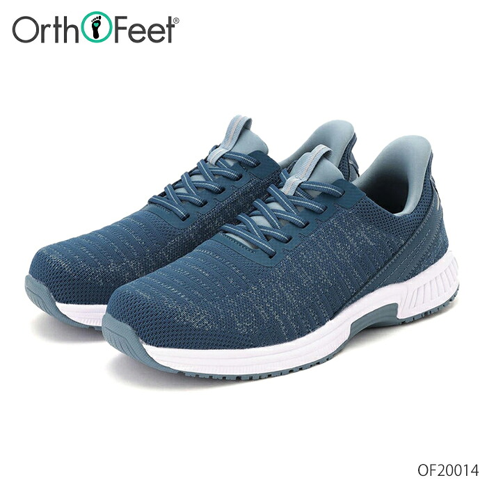 オーソフィート Orthofeet ヤリ YARI ミディアム ワイド OF20014 ブルー テキスタイル メンズ スニーカー 2E 3E 幅広 ハンズフリー スニーカー シューズ 靴