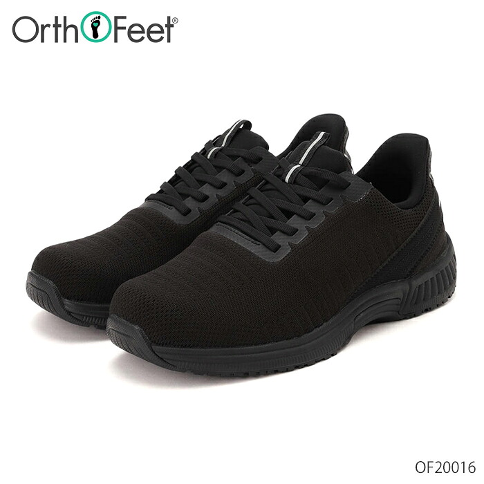オーソフィート Orthofeet ヤリ YARI 並み並み 広広とした 黒いこと/黒いこと OF20016 布切れ メンズ スニーカー 2E 3E 幅ひろい ハンズフリー スニーカー シューズ 靴