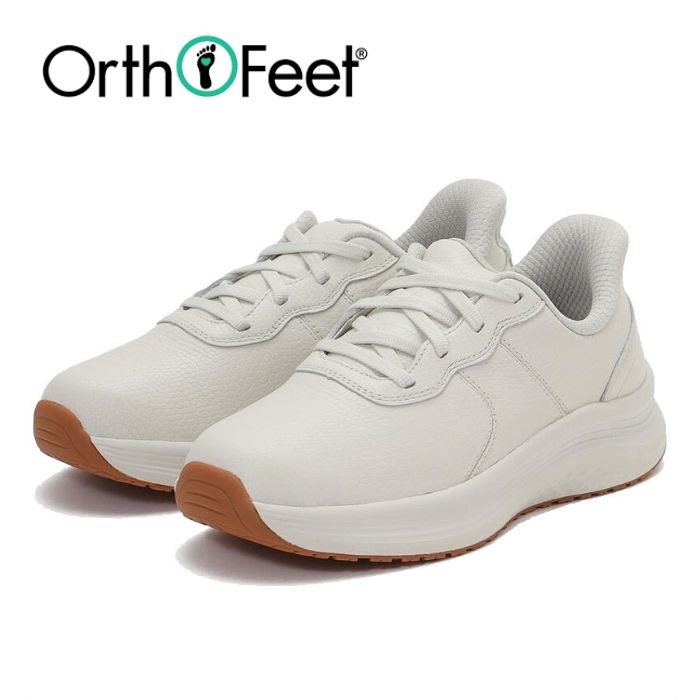 オーソフィート Orthofeet ストライド STRIDE エクリュ 自然的なめし革 OF80101 スニーカー ハンズフリー 2E 3E 幅ひろい 並み並み 広々とした 自然的なめし革 レディース シューズ 靴