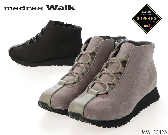 マドラスウォーク Madras Walk ショートブーツ レディース 防水 ゴアテックス 透湿機能 幅広 4e Mwl42a 安価