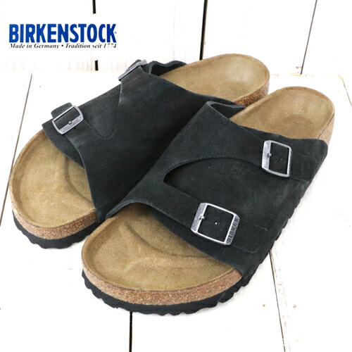 BIRKENSTOCK (ビルケンシュトック) : ZURICH-regular (Black) (1025045)【定まり取りまわし店】【smtb-KD】【sm15-17】【楽ギフ_荷拵え】【チューリッヒ】【サンダル】【スエードクロスなめし革】【メンズ】