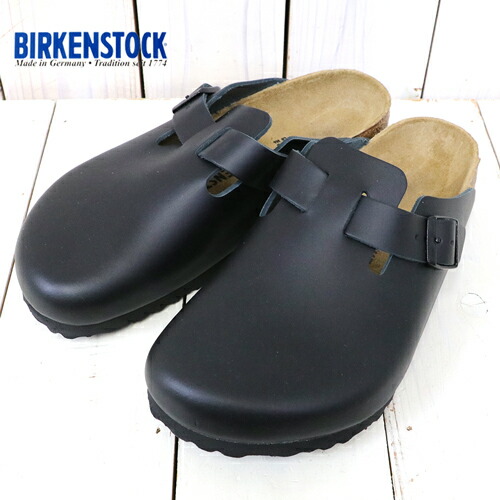 BIRKENSTOCK (ビルケンシュトック) : BOSTON-regular (Black) (60191)【定め事取りまわし店】【smtb-KD】【sm15-17】【楽ギフ_荷造り】【豆の町】【サンダル】【スムースレザー】【メンズ】