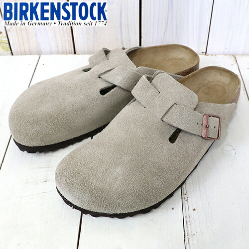 BIRKENSTOCK (ビルケンシュトック)『BOSTON-60463(Narrow)』(Taupe)【定め事取りまわし店】【smtb-KD】【sm15-17】【楽ギフ_荷造り】【豆の町】【サンダル】【スエードクロスなめし革】【メンズ】