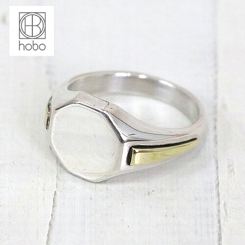hobo (ホーボー) : Signet Ring 925 Silver with Brass【正規取扱店】【smtb-KD】【sm15-17】【楽ギフ_包装】【シルバー】【ブラス】【リング】【指輪】|Reggie Shop