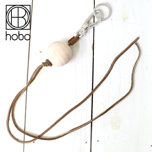hobo (ホーボー) : Round Wood Beads Key Ring with Brass【正規取扱店】 【smtb-KD】【sm15-17】【楽ギフ_包装】【キーリング】【ウッドビーズ】