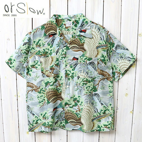 orSlow (オアスロウ) : PEACOCK GARDEN HAWAIIAN SHIRT 【正規取扱店】【smtb-KD】【sm15-17】【楽ギフ_包装】【or Slow】【ハワイアンシャツ】【メンズ】|Reggie Shop