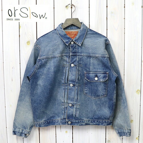 orSlow (オアスロウ) : TYPE1 40’S PLEATED FRONT BLOUSE-USED WASH【正規取扱店】 【smtb-KD】【sm15-17】【楽ギフ_包装】【or Slow】【デニムジャケット】【ユーズドウォッシュ加工】【メンズ】