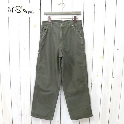 orSlow (オアスロウ) : DAD'S FIT PAINTER PANTS (ARMY GREEN)【正規取扱店】 【smtb-KD】【sm15-17】【楽ギフ_包装】【or Slow】【コットンオックスフォード生地】【ペインターパンツ】【DAD'S FITシリーズ】【ワイドパンツ】【メンズ】