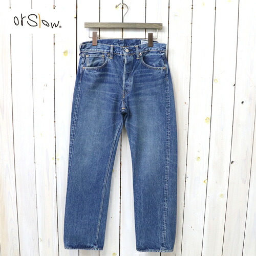 廃盤　オアスロウ　(M) ブラック　デニム　90’s フルレングス　ジーンズ 再入荷【MEN'S】orSlow[オアスロウ] 105 90's BLACK DENIM S