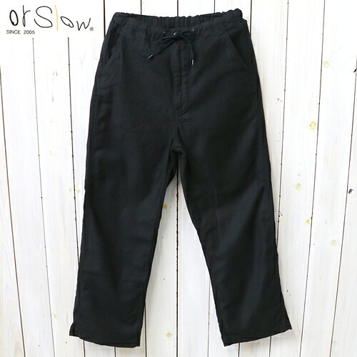 orSlow (オアスロウ) : WIDE FIT NEW YORKER (BLACK) 【smtb-KD】【sm15-17】【楽ギフ_包装】【or Slow】【イージーパンツ】【ニューヨーカー】【ワイドフィットバージョン】【リバースサテン】【メンズ】