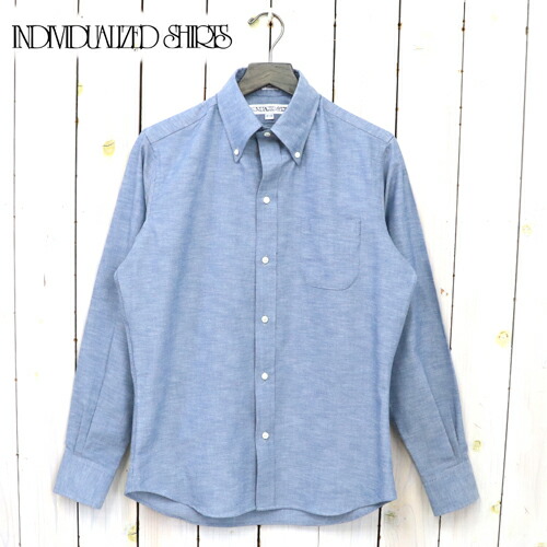 INDIVIDUALIZED SHIRTS (インディビジュアライズド プルオーバー)『HERITAGE CHAMBRAY-Limited』(BLUE)【定め事取りまわし店】\u003cBR\u003e【smtb-KD】【sm15-17】【楽ギフ_荷造り】【コットンシャンブレー出どころ】【名取り草落ちこむ】【プルオーバー】