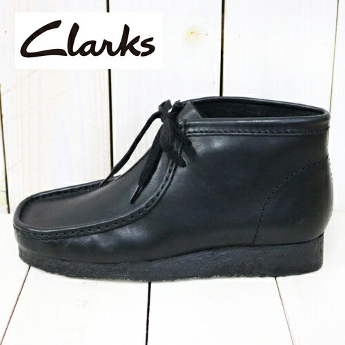 Clarks (クラークス)『Wallabee Boot』(Black Leather)【正規取扱店】<br>【smtb-KD】【sm15-17】【楽ギフ_包装】【ワラビーブーツ】【レザー】