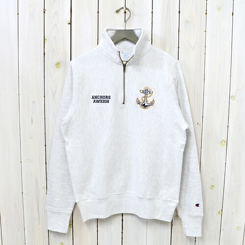 Champion (チャンピオン)『NAVY CHAMPION ANCHOR REVERSE WEAVE 1/4 ZIP』(GREY) 【smtb-KD】【sm15-17】【楽ギフ_包装】【USNA】【アメリカ海軍兵学校】【リバースウェーブ1/4 ZIPタイプ】 15,510円