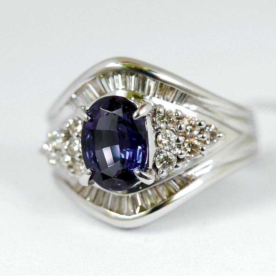 アレキサンドライト1.5ct ダイヤモンド0.68ct プラチナリング|REGGINA JEWELRY レッジーナ