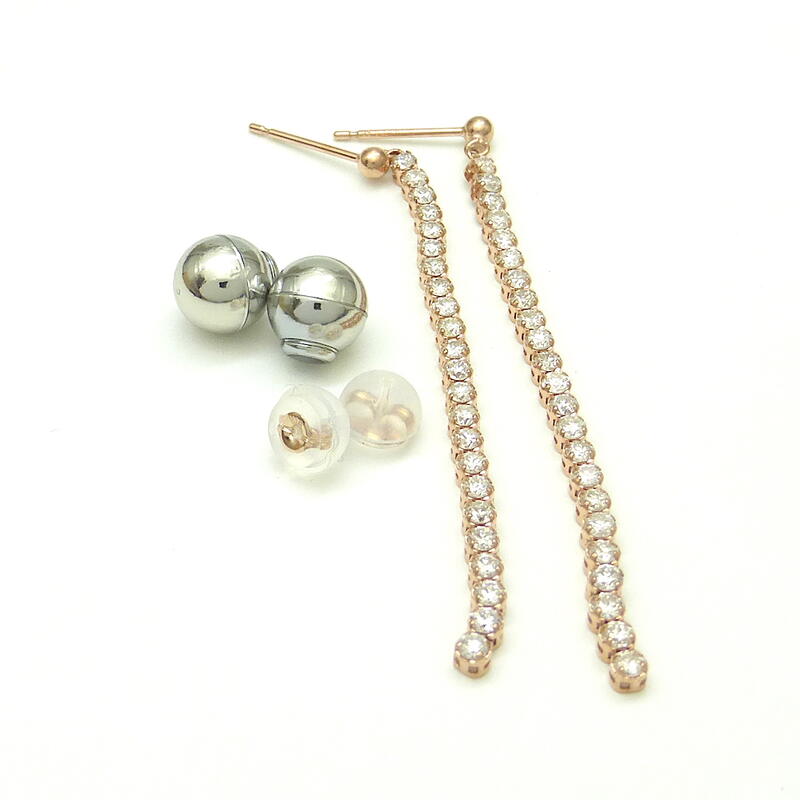 楽天市場】Pt900 ダイヤモンド テニスチェーン ピアス【0.50ct