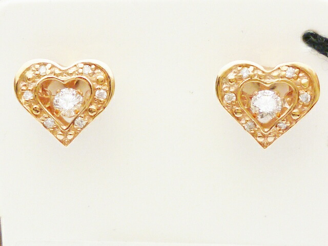 ダンシングストーン ダイヤモンド 揺れる 一粒 ピンクゴールドピアス ダイヤモンド0.18ct&times;K18PG トゥインクルセッティング｜REGGINA JEWELRY レッジーナ