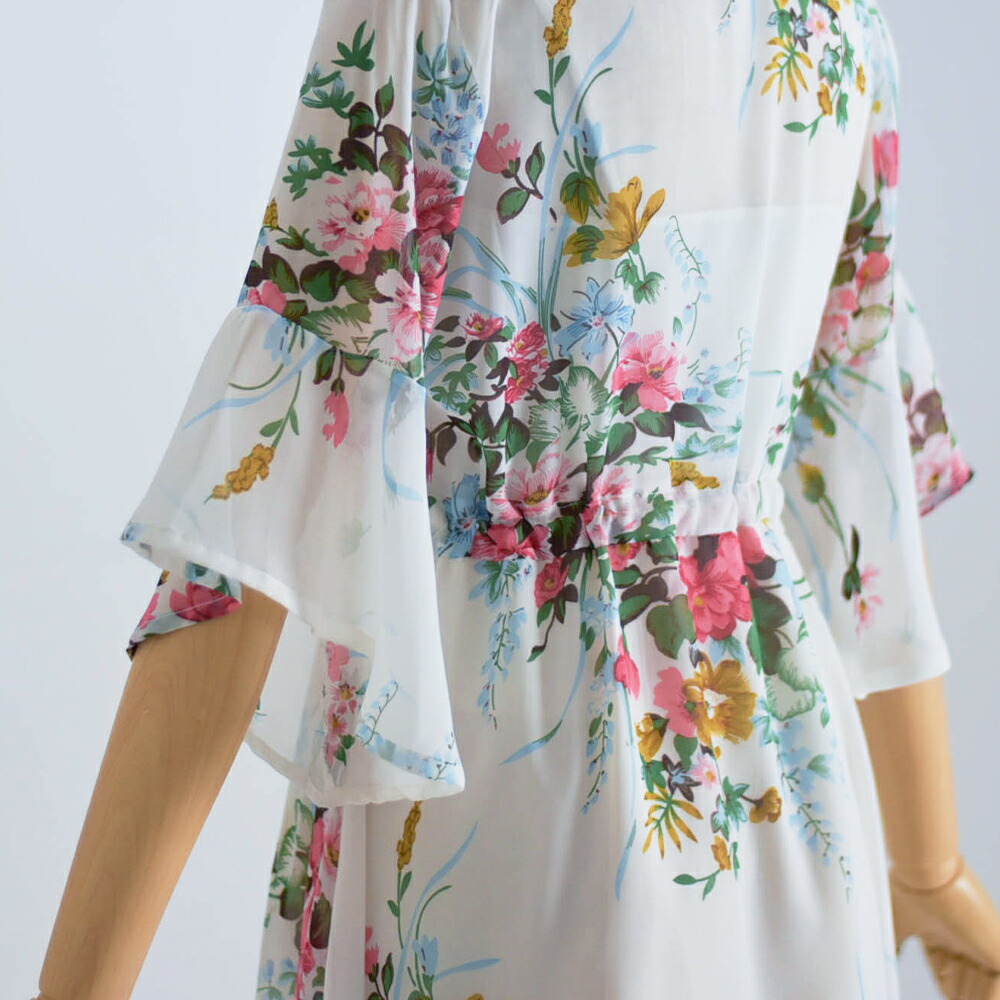 楽天市場 送料無料 ワンピース フルーレット S0409 ワンピース 春夏 春 秋 発表会 演奏会 花柄 ワンピース 大人 上品 シンプル きれいめ 着やせ 結婚式 30代 40代 50代 レディース レジーナ 神戸 ワンピース レジーナ 神戸ワンピース専門店