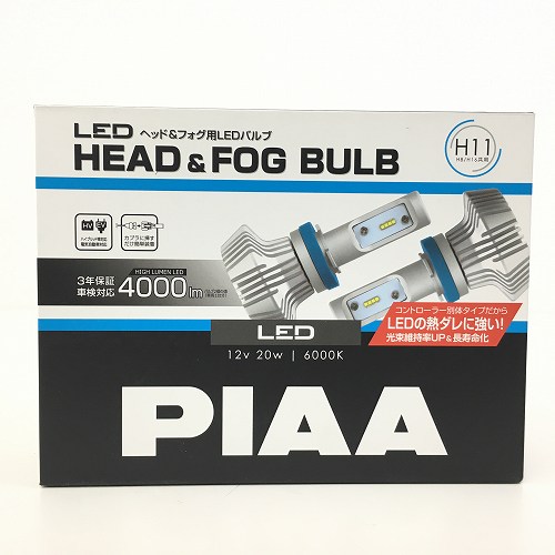 【中古】 hi◇104 PIAA ピア LEDヘッド＆フォグ用バルブ LEH152 H8/H11/H9/H16 6000K