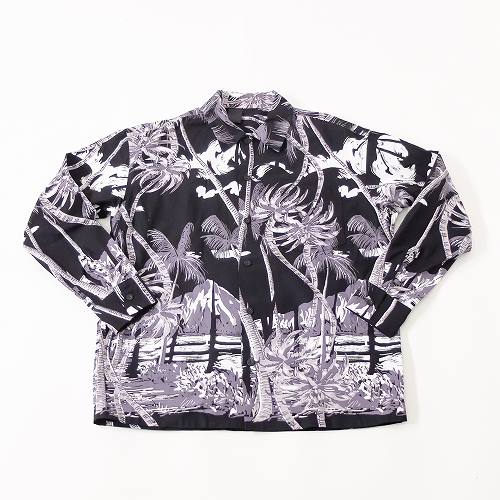 【中古】wa◇127 N.HOOLYWOOD COMPILE LINE(エヌハリウッド コンパイル伝達ルート) × Ron Herman(ロンハーマン) Palm Tree Shirt パームツリーシャツ 大きさ38 【F-9099】