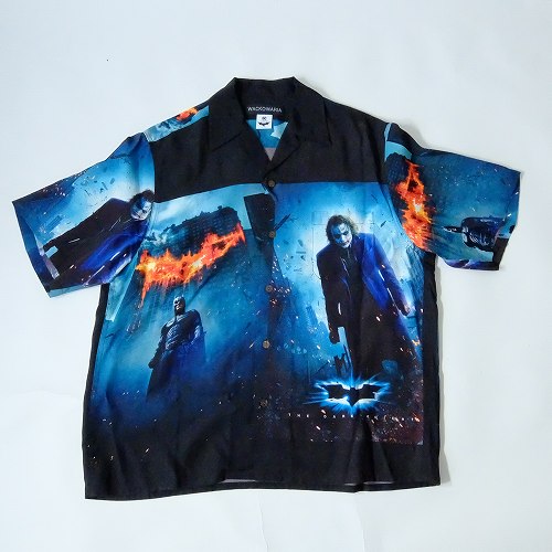 【中古】wa◇128 WACKO MARIA ワコマリア THE DARK KNIGHT TRILOGY / S/S HAWAIIAN SHIRT ( TYPE-2 ) ダークナイト トリロジー シャツ Mサイズ 【F-27994】
