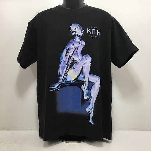 【中古】 hi◇128 Kith For Nanzuka Gallery Sorayama Model A Tee Sexy Robot KHM034443 BLACK 大きさ: M 美術館 ソラヤマ 色っぽい 自動人形 プルオーバー 黒いこと 黒 半袖 南塚真史 空山基 ナンズカ 口づけ