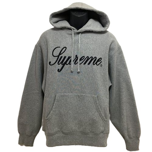 【中古】 hi◇128 Supreme FW23 Raised Script Hooded Sweatshirt サイズ: M レイズド スクリプト スウェットパーカー プルオーバー シュプリーム