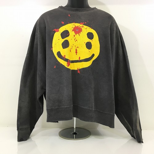 【中古】 hi◇128 SAINT Mxxxxxx 仙マイケル SM-YS1-0000-C06  CP_CREW SWT SMILE ヴィンテージ トレーナー・スウェット 大いさM