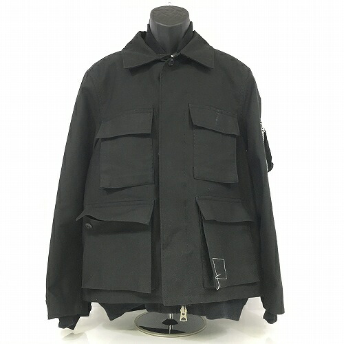 【中古】 hi◇128 sacai ×WTAPS サカイ ダブルタップス Cotton Back Satin Jacket 25-03694M ジャケット サイズ2|Regolith_Market