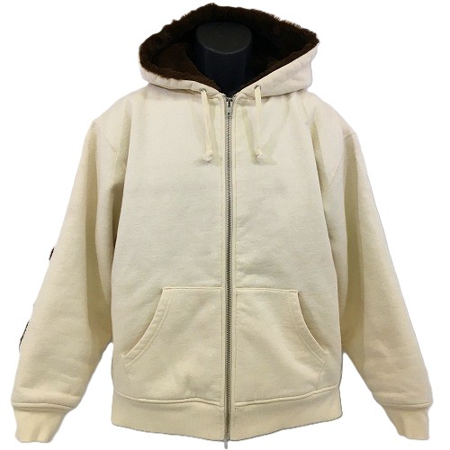 【中古】 hi◇128 Supreme Faux Fur Lined Zip Up Hooded Sweatshirt サイズ: S フェイクファー ラインド ジップアップ スウェットパーカー シュプリーム
