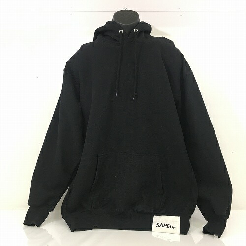 【中古】 hi◇128 SAPEur サプール BIG LABEL HOODIE ビッグ ロゴ パーカー