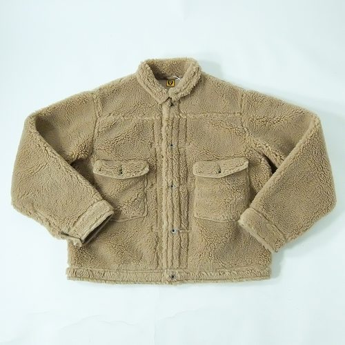 【中古】wa◇128 HUMAN MADE ヒューマンメイド WOOL BLENDED BOA FLEECE WORK JACKET フリース ワークジャケット XXLサイズ 【F-19476】