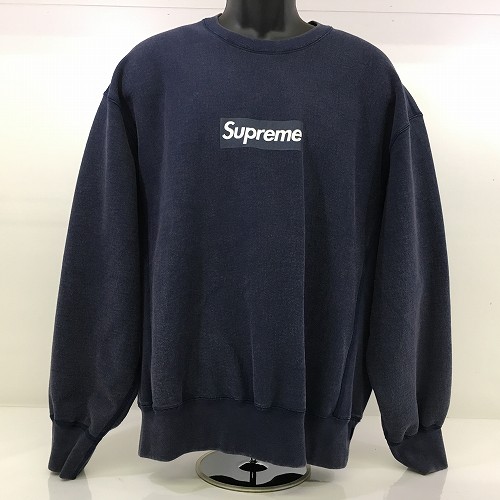 【中古】 hi◇128 Supreme シュプリーム BOX LOGO CREWNECK ボックス席ロゴタイプ 労働者の一団のど首 トレーナー 大きさL