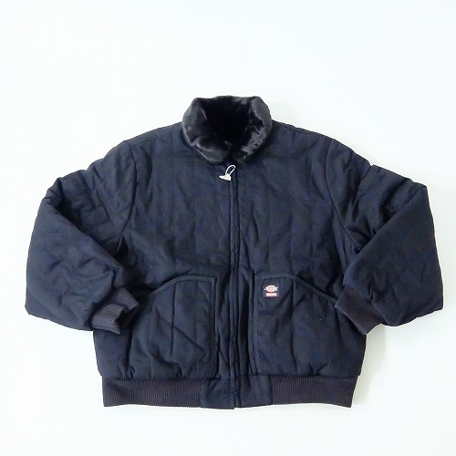 【中古】wa◇128 Supreme(シュプリーム) × Dickies(ディッキーズ) Reversible Quilted Faux Fur Work Jacket リバーシブルキルテッドフォーファーワークジャケット L大きさ 【F-29558】