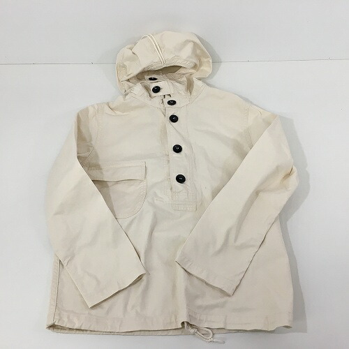 【中古】 hi◇129 REAL McCOY リアルマッコイズ U.S.N. WHITE COTTON PARKA プルパーカ