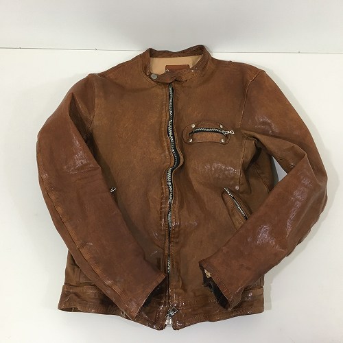 【中古】 hi◇129 ISAMU KATAYAMA BACKLASH バックラッシュ シングルライダース 1221-01 (Brown) サイズL