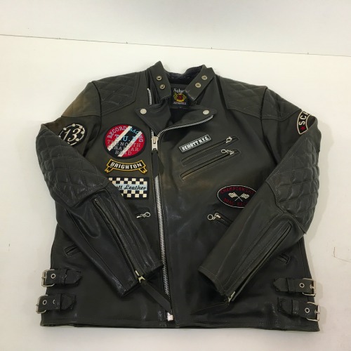 【中古】 hi◇129 Schott キルテッドパッド ライダース ジャケット 3191040 革ジャン 牛革 サイズL ショット