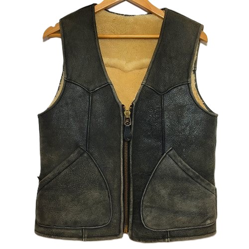 【中古】 hi◇129 Schott Mouton Vest サイズ: S ムートン ベスト ジレ アメリカ製 米国製 ショット