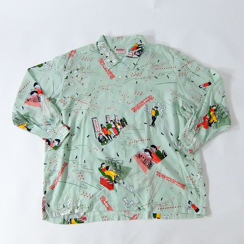 【中古】wa◇129 Eanbe いあんべ 脳汁製造機 L/S SHIRT ロングスリーブアロハシャツ Mサイズ 【F-33172】|Regolith_Market