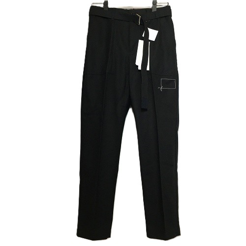 【中古】 hi◇132 sacai × WTAPS Cotton Back Satin Pants 25-03696M 001 Black サイズ: 1 コットンバック サテンパンツ ズボン ボトム ブラック 黒 ダブルタップス サカイ|Regolith_Market
